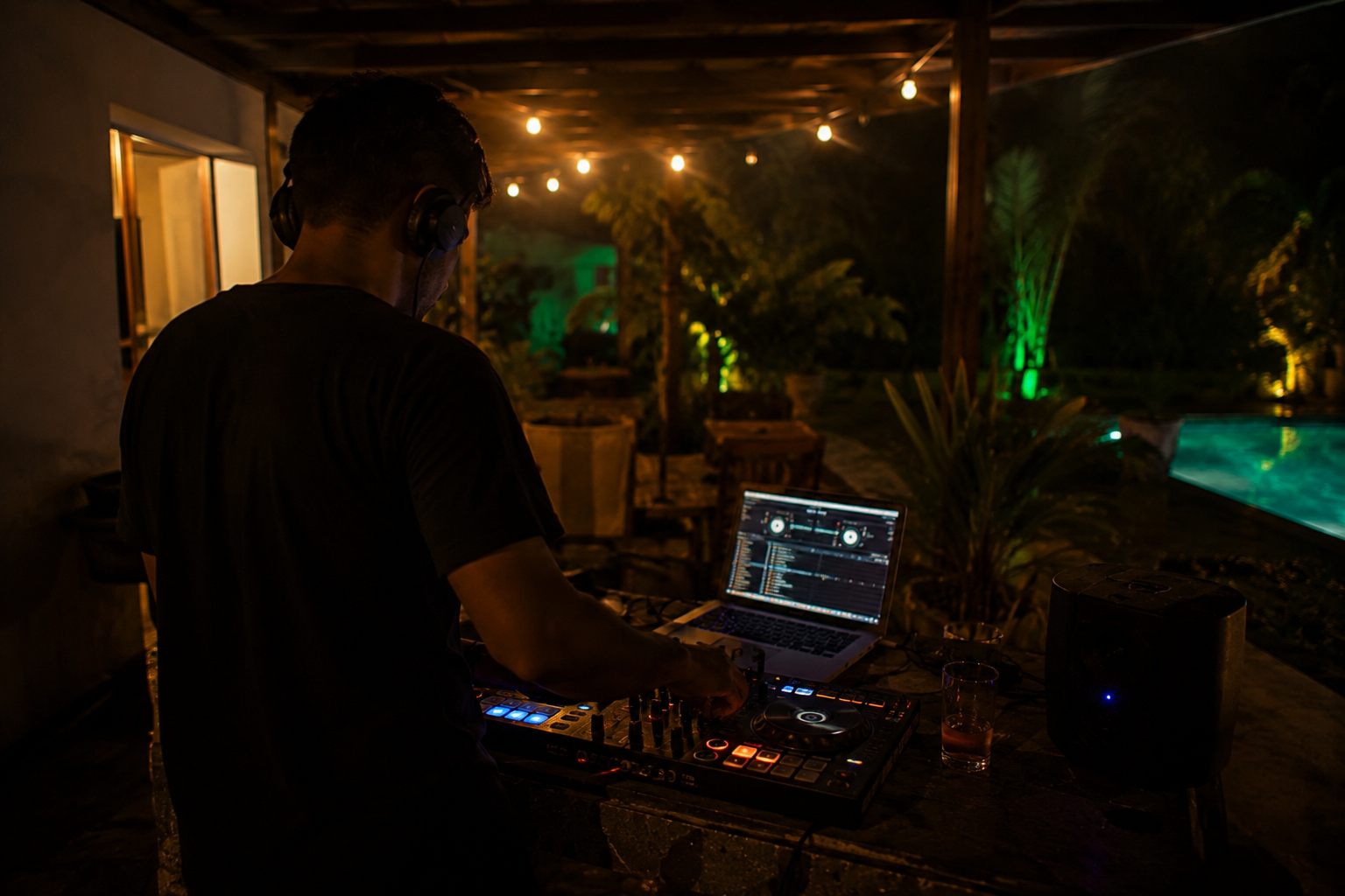DJ en la cabina